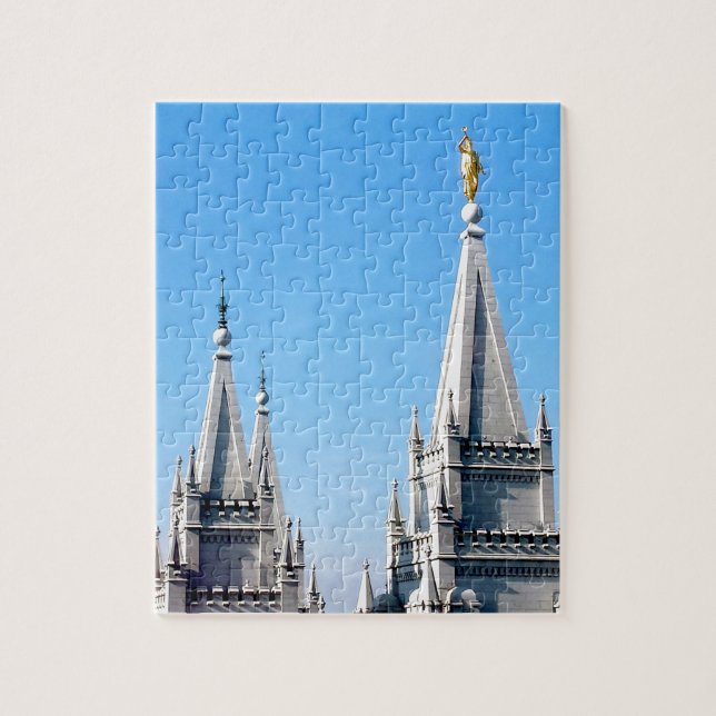 Lds salt sjö stad temple ängel moroni pussel (Vertikal)