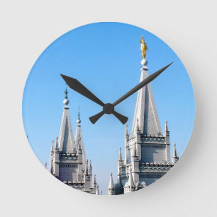 Lds salt sjö stad temple ängel moroni rund klocka