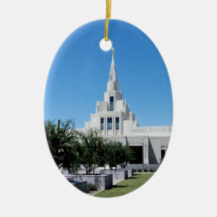 LDS-tempel Julgransprydnad Keramik