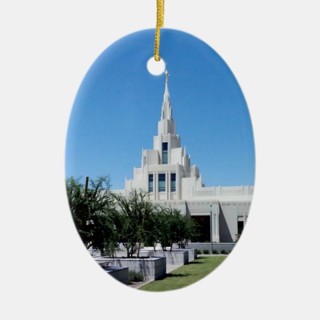 LDS-tempel Julgransprydnad Keramik (Framsidan)