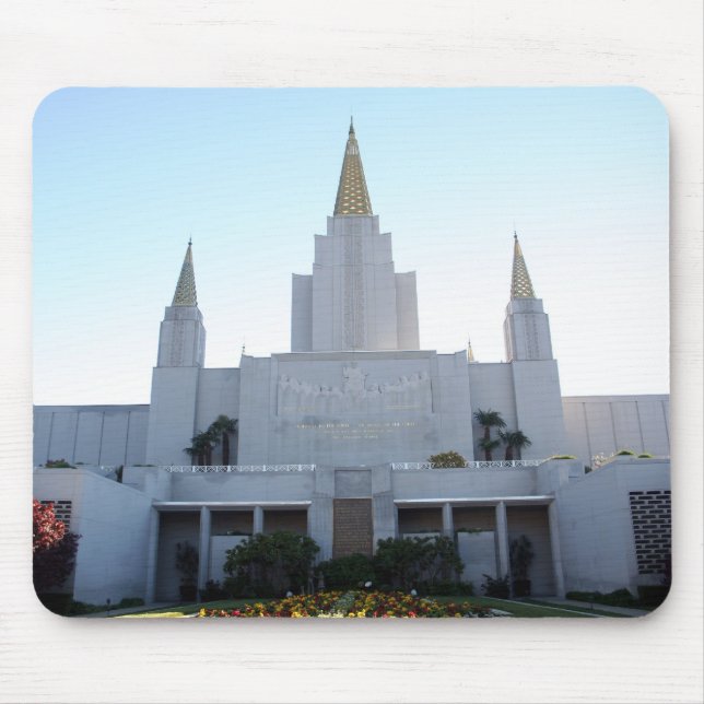LDS-tempel - Oakland, CA Mousepad Musmatta (Framsidan)