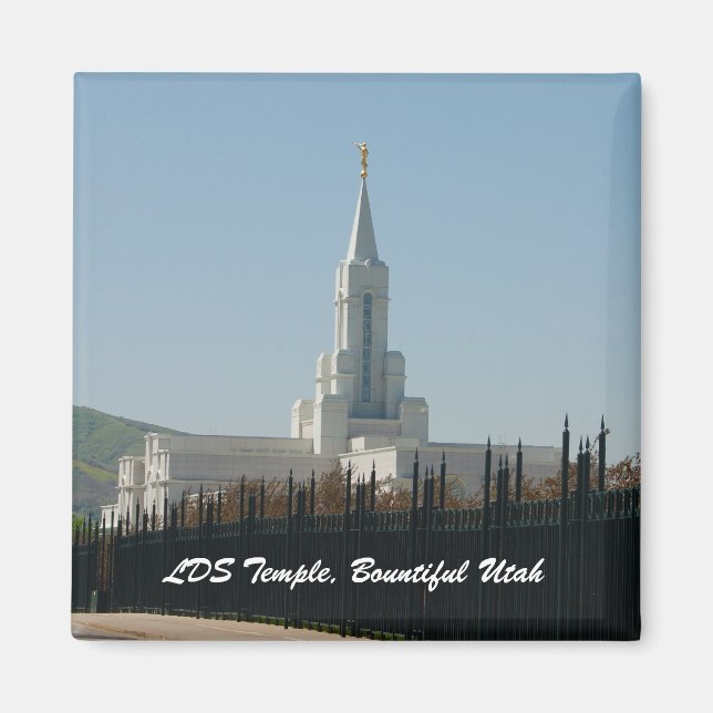 LDS Temple, Bountiful Utah Magnet (Framsidan)