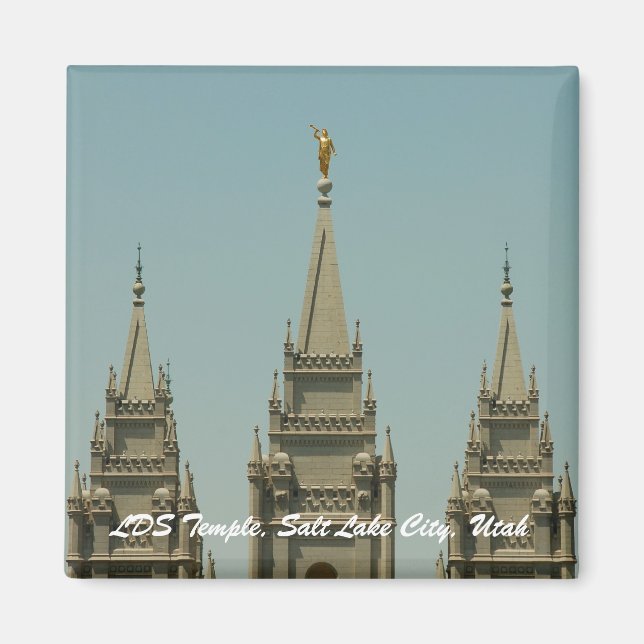LDS Temple, Salt Sjö City, Utah Magnet (Framsidan)