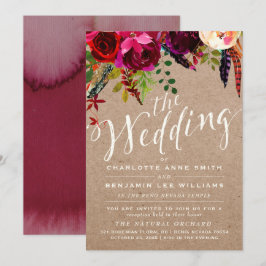 LDS WEDING-INBLANDNING| Elegant Blommigt Rustik Inbjudningar