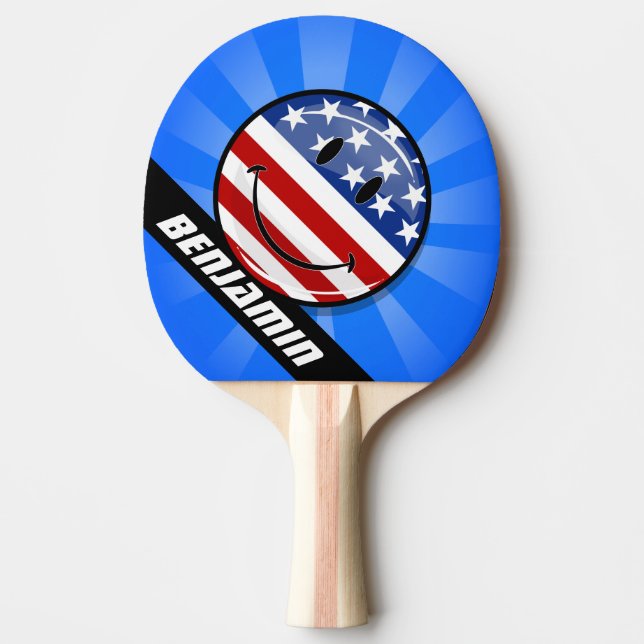 Le amerikanska flaggan pingisracket (Framsidan)