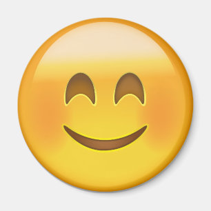 Le ansikte med att le ögon Emoji Magnet