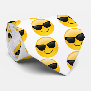 Le ansikte med den Emoji för solglasögon coolt Slips