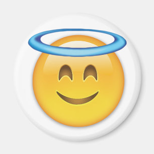 Le ansikte med glorian Emoji Magnet