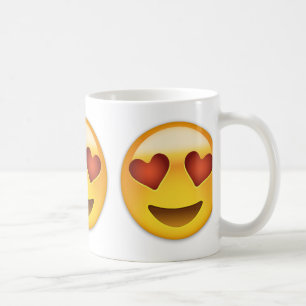 Le ansikte med hjärtformade ögon Emoji Kaffemugg