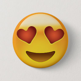 Le ansikte med hjärtformade ögon Emoji Knapp