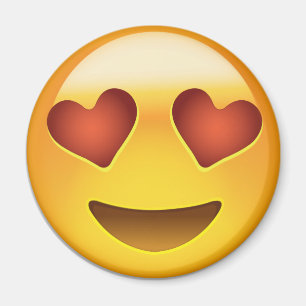 Le ansikte med hjärtformade ögon Emoji Magnet