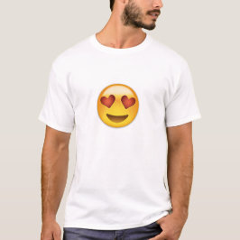 Le ansikte med hjärtformade ögon Emoji Tee Shirt