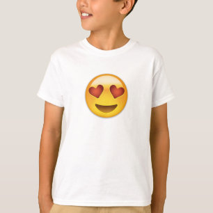 Le ansikte med hjärtformade ögon Emoji Tee Shirt