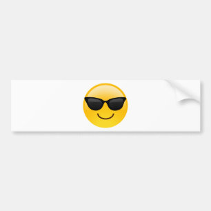 Le ansikte med solglasögon coolt Emoji Bildekal