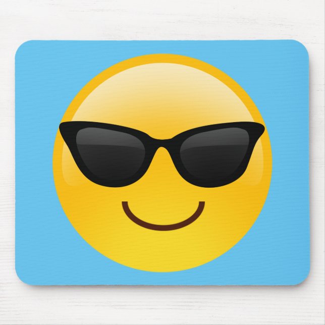 Le ansikte med solglasögon coolt Emoji Musmatta (Framsidan)