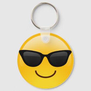 Le ansikte med solglasögon coolt Emoji Nyckelring