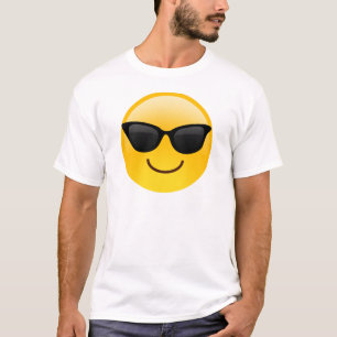 Le ansikte med solglasögon coolt Emoji Tee