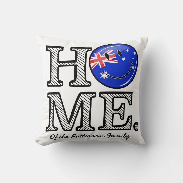 Le australiensisk flaggainflyttningsfest kudde (Framsida)
