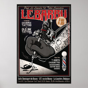 Le BARBU:s Popup Store & Tattoo-konvention Poster