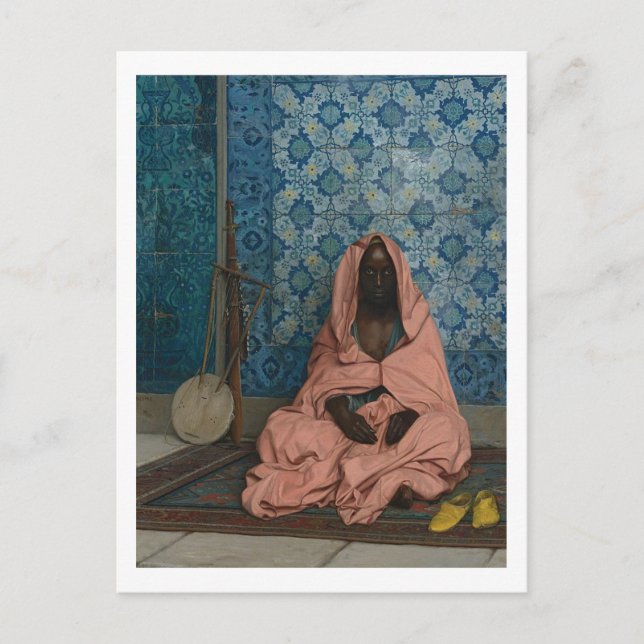 Le Barde Noir från Jean-Léon Gérôme, c1888 Vykort (Framsida)