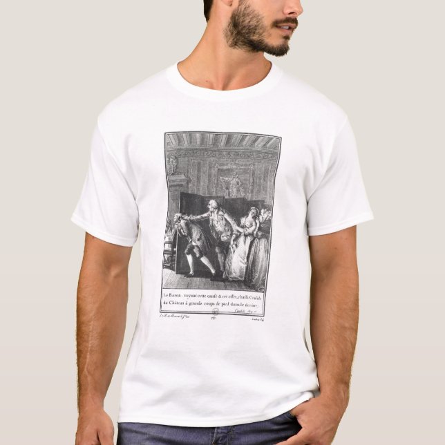 Le Baron chassa Candide du Chateau Tee Shirt (Framsida)