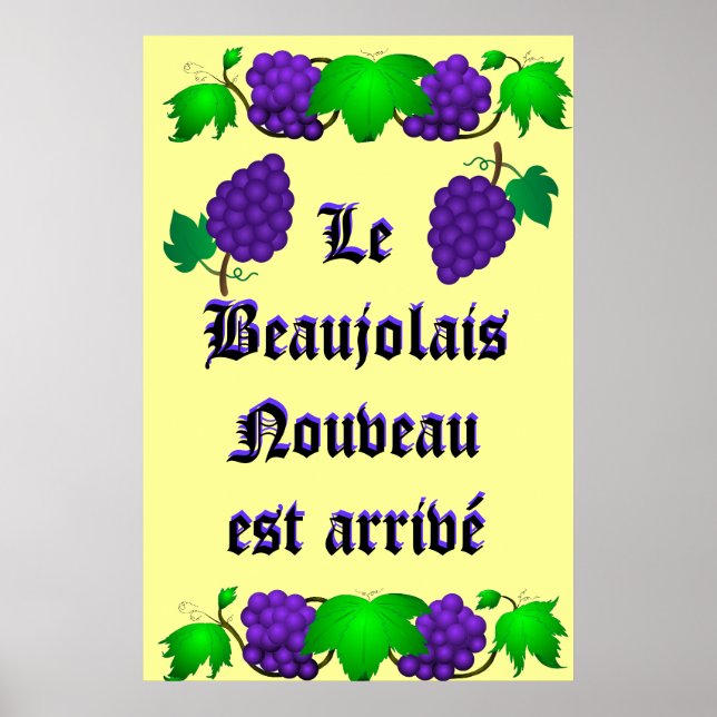 Le Beaujolais Nouveau est arrivé Poster (Framsidan)