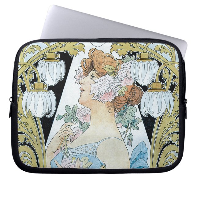 Le Bec Liais av Alphonse Mucha Laptop Sleeve (Framsidan)