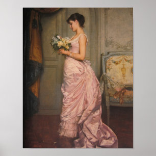 Le Billet, 1883, av Auguste Toulmouche Poster