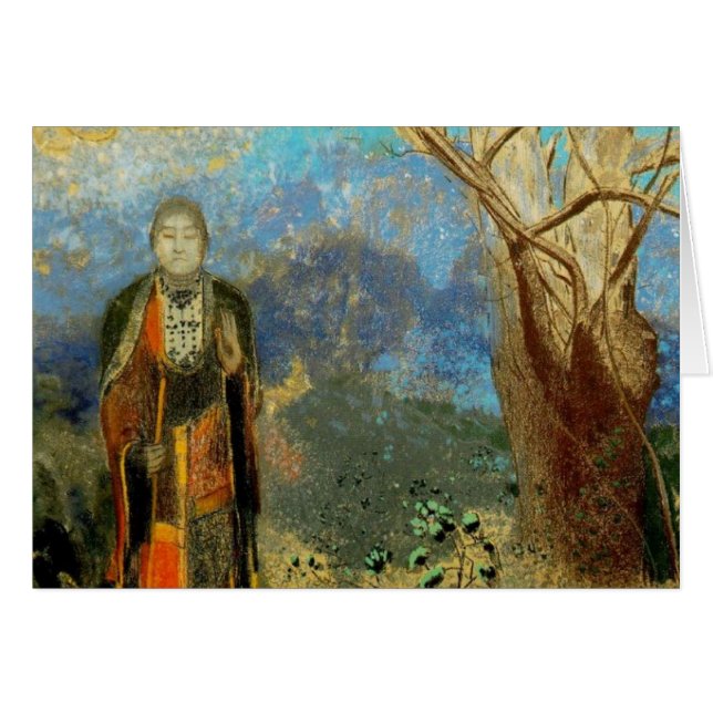 Le Bouddha (Buddhaen) Hälsningskort (Framsidan Horizontal)