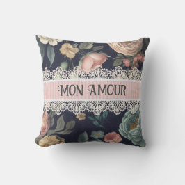 Le Boudoir Noir Vintage Snöre och Fabric Kudde