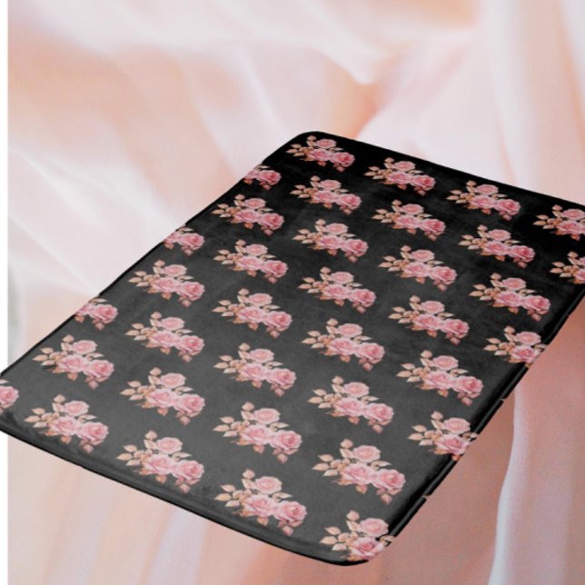 Le Boudoir Noire Pink Peach Black  Badrumsmatta (Soft, warm cozy bath mat!)