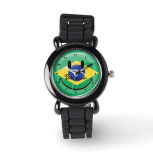 Le brasiliansk flagga armbandsur