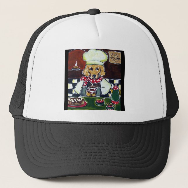 Le Cafe Golden Retriever Truckerkeps (Framsida)