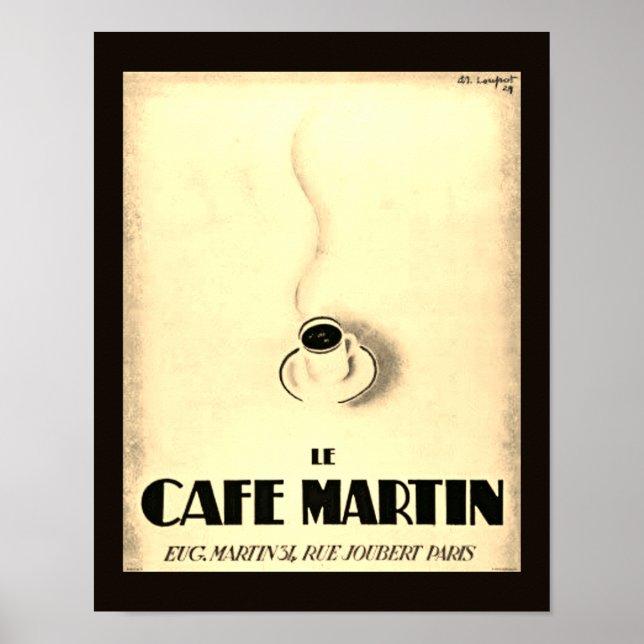 Le Cafe Martin Poster (Framsidan)