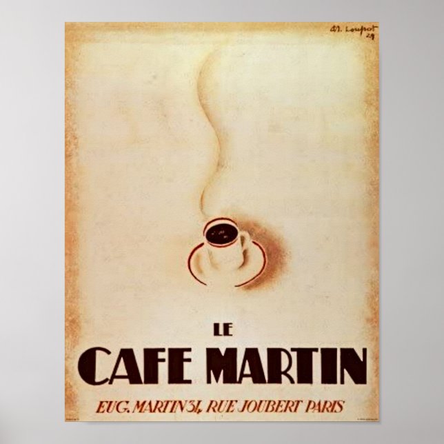 Le Cafe Martin Poster (Framsidan)