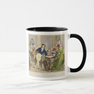 Le Cafe, pub. vid Rodwell och Martin 1820 (färg Mugg