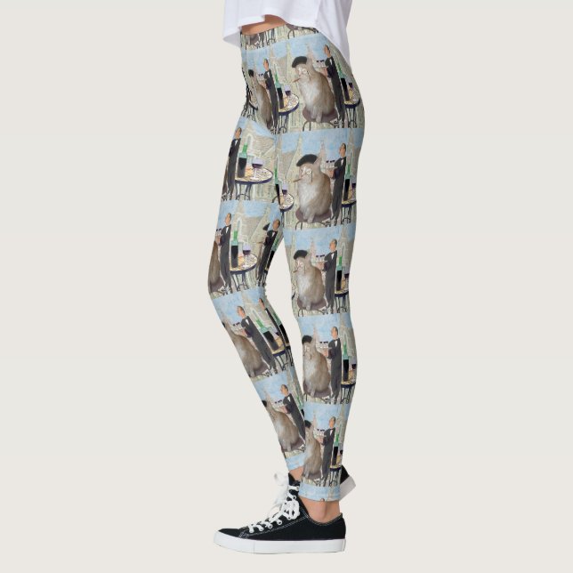 Le Cat du Cafe Leggings (Vänster)