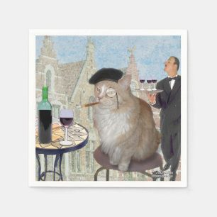 Le Cat du Cafe Pappersservett