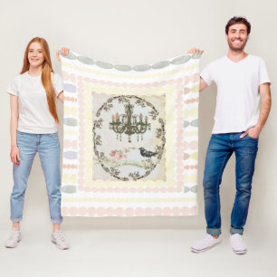 "Le Chandelier" och pärlor Flygtäcke Fleecefilt