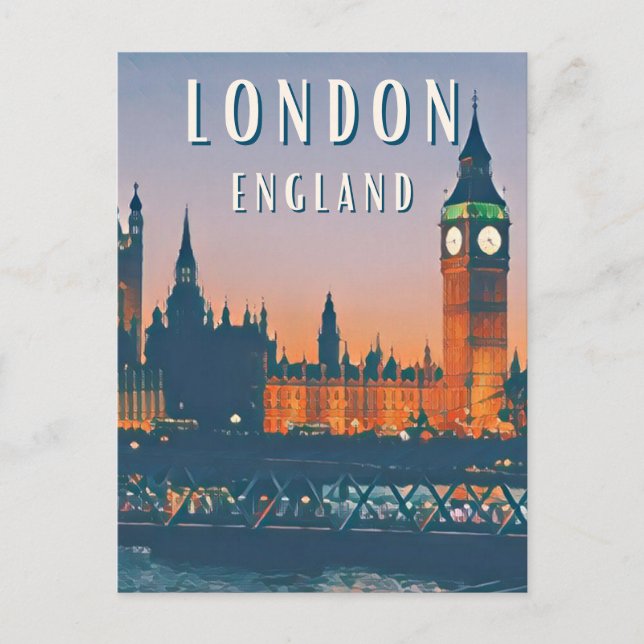 Le charme britannique de Londres Vykort (Framsida)