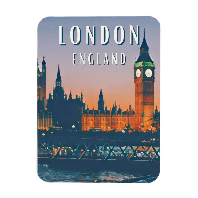 Le charme Řque de Londres Magnet (Vertikal)