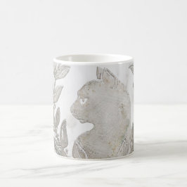Le Chat d'Argent Carrara-marmor & silvereffekt Kaffemugg
