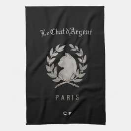 Le Chat d'Argent Monogrammerad Kökshandduk