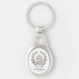 Le Chat d'Argent Oval Cameo Ovalt Silverfärgad Nyckelring