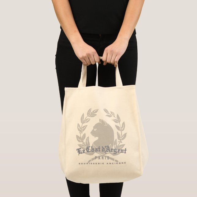 Le Chat d'Argent Paris dubbelsidig canvas shopping Tygkasse (Framsida (produkt))