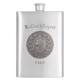 Le Chat d'Argent Paris-Luxury Silver Cat Fickflask Fickplunta