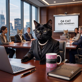 Le Chat d'Argent Power Cat Mugg | Chic Parisisk Bo
