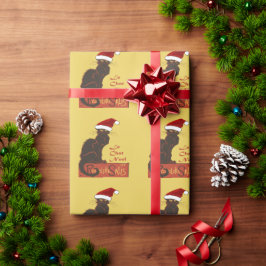 Le Chat Noel jul-skämt vektorgrafik Presentpapper