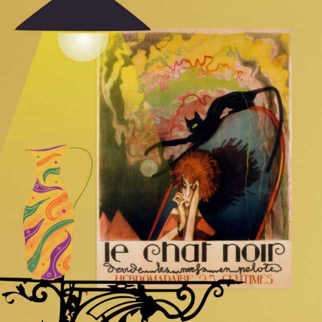 Le chat noir 1922 spel affisch henri desbarbieux  (Skapare uppladdad)