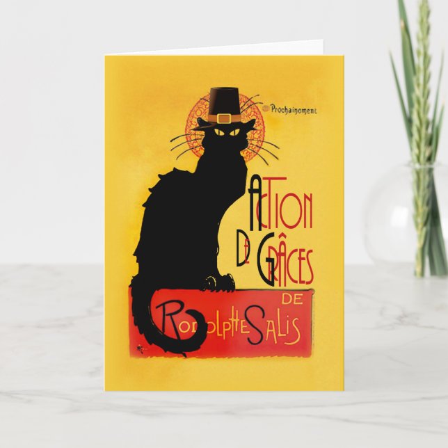 Le Chat Noir - Action De Grâces Helgkort (Framsida)